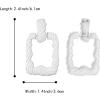 image:imageBriLove Womens Statement Drop Earrings Large Metal Rectangle Geometric Dangle Earring for Party PromCream