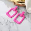image:imageBriLove Womens Statement Drop Earrings Large Metal Rectangle Geometric Dangle Earring for Party PromHot Pink