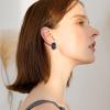 image:imageBriLove Womens Stunning Crystal Rhinestone Cluster Stud Earrings for Party Prom Blue SilverTone