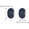 image:imageBriLove Womens Stunning Crystal Rhinestone Cluster Stud Earrings for Party Prom Blue SilverTone