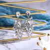 image:imageBriLove Womens Wedding Bridal Crystal Art Deco Marquise Teardrop Dangle Earrings for Brides01Clear SilverTone