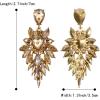 image:imageBriLove Womens Wedding Bridal Crystal Art Deco Marquise Teardrop Dangle Earrings for Brides03Champagne Color GoldTone