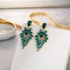 image:imageBriLove Womens Wedding Bridal Crystal Art Deco Marquise Teardrop Dangle Earrings for Brides07Emerald Color GoldTone