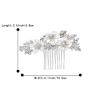 image:imageBriLove Womens Wedding Bridal Crystal Enamel Hibiscus Flower Hair Comb Clear SilverTone