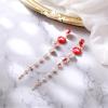 image:imageBrilove Halloween Blood Lips Pearls Drop EarringsGothic Vampire Long Drops Dangle Pierced Earrings for Women Costume Cosplay Jewelry