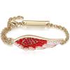 image:imageBriLove Angel Wings Bracelet Dainty Adjustable Link Bracelets Gift for Women Ruby Color GoldTone
