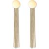 image:imageBriLove Fashion Long Chandelier Dangling Linear Disc Tassel Dangle Drop Pierced Earring for WomenGoldTone