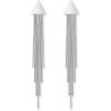 image:imageBriLove Fashion Long Chandelier Dangling Linear Triangle Tassel Dangle Drop Pierced Earring for WomenSilverTone