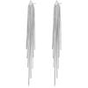 image:imageBriLove Fashion Long Chandelier Linear Tassel Triangle Dangle Drop Earrings for Wedding Women Party PromSilverTone