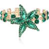 Emerald Color Gold-Tone