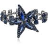 image:imageBriLove Gorgeous Stunning Crystal Rhinestone Marquise StarShape Link Bracelet for Women Party Prom Summer Seaside Idyllic HolidaySapphire Color BlackTone