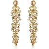 image:imageBriLove Sparkly Bling Rhinestones Marquise Teardrop Flower Cluster Dangle Earrings for Women Wedding Party Prom Jewelry AccessoryChampagne GoldTone