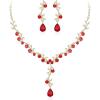 Ruby Color Gold-Tone