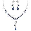 Sapphire Color Silver-Tone