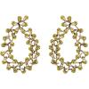 image:imageBriLove Womens Fashion Crystal Teardrop Vine Hoop Dangle EarringsChampagne Color Antiqued GoldTone