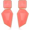 image:imageBriLove Womens Gorgeous Geometric Statement Dangle Drop Earrings for Party Prom Pink GoldTone