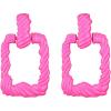 image:imageBriLove Womens Statement Drop Earrings Large Metal Rectangle Geometric Dangle Earring for Party PromHot Pink