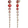 image:imageBrilove Halloween Blood Lips Pearls Drop EarringsGothic Vampire Long Drops Dangle ClipOn Earrings for Women Costume Cosplay Jewelry