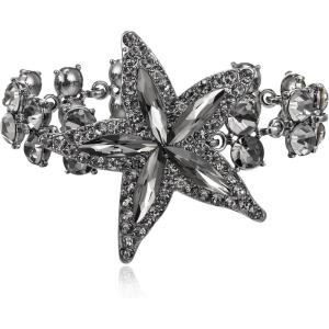 image:imageBriLove Gorgeous Stunning Crystal Rhinestone Marquise StarShape Link Bracelet for Women Party Prom Summer Seaside Idyllic HolidayGrey BlackTone