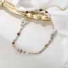 image:imageBriLove Handmade Unique Nature Stone Colorful Rainbow Turqoise Strand Choker Necklace for Women Beach Summer JewelryCylinder