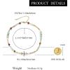 image:imageBriLove Handmade Unique Nature Stone Colorful Rainbow Turqoise Strand Choker Necklace for Women Beach Summer JewelryCylinder