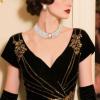image:imageBriLove Vintage 1920s Costume Jewelry Multilayer Imitation Pearls Shiny Strand Choker Necklace Large Dangle Earrings for Women Wedding Halloween Cosplay Party Prom AccessoriesStud