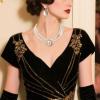 image:imageBriLove Vintage 1920s Costume Jewelry Multilayer Imitation Pearls Shiny Strand Choker Necklace Large Dangle Earrings for Women Wedding Halloween Cosplay Party Prom AccessoriesDangle