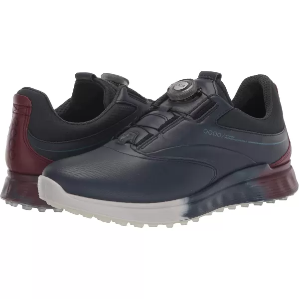 imageECCO Mens SThree Boa Goretex Waterproof Hybrid Golf ShoeMarineMorilloMarine