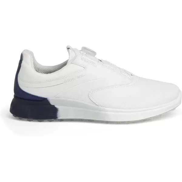 imageECCO Mens SThree Boa Goretex Waterproof Hybrid Golf ShoeWhiteBlue DepthsBright White