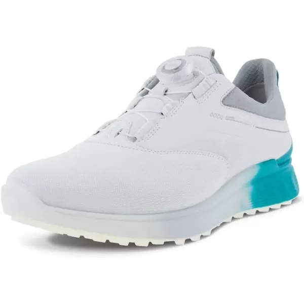 imageECCO Mens SThree Boa Goretex Waterproof Hybrid Golf ShoeWhiteCaribbeanConcrete