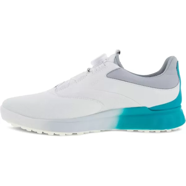 imageECCO Mens SThree Boa Goretex Waterproof Hybrid Golf ShoeWhiteCaribbeanConcrete