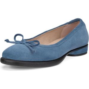 imageECCO Womens Sculpted Luxe Ballerina Bow Ballet FlatRetro Blue Suede