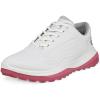 imageECCO Womens Lt1 Hybrid Waterproof Golf ShoeWhiteBubblegum