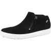 imageECCO Womens Soft 7 Side Zip Bootie SneakerBlackPowder Nubuck