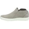 imageECCO Womens Soft 7 Side Zip Bootie SneakerWarm GreyPowder Nubuck