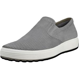 imageECCO Mens Soft 7 SlipOn 20 SneakerWild Dove NubuckLion Perforated