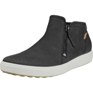imageECCO Womens Soft 7 Side Zip Bootie SneakerBlack Nubuck
