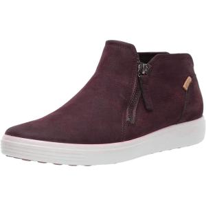 imageECCO Womens Soft 7 Side Zip Bootie SneakerFig Nubuck
