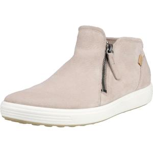 imageECCO Womens Soft 7 Side Zip Bootie SneakerGrey Rose Nubuck