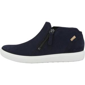 imageECCO Womens Soft 7 Side Zip Bootie SneakerNight Sky Nubuck