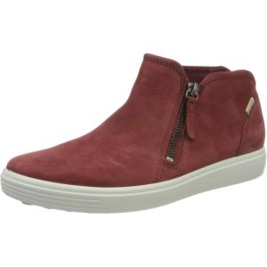 imageECCO Womens Soft 7 Side Zip Bootie SneakerSyrah Nubuck