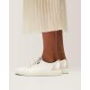 imageECCO Womens Soft 7 GoreTex Tie SneakerWhitePure White Gold Exclusive