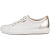 imageECCO Womens Soft 7 GoreTex Tie SneakerWhitePure White Gold Exclusive