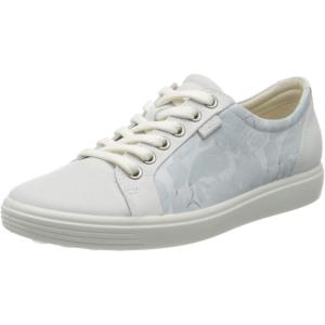 imageECCO Womens Soft 7 GoreTex Tie SneakerWhite Dusty Blue 51843