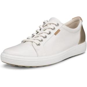 imageECCO Womens Soft 7 GoreTex Tie SneakerWhitePure White Gold Exclusive
