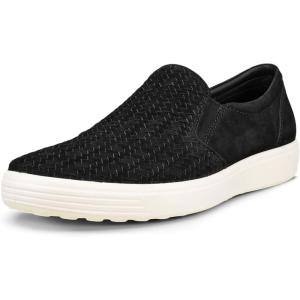 imageECCO Womens Soft 7 Woven Slip On 20 SneakerBlack Nubuck