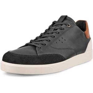 imageECCO Mens Street Lite Court SneakerBlackCognacLimestone