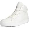 imageECCO Mens Soft 60 Hi Top SneakerWhite Pebbled Leather