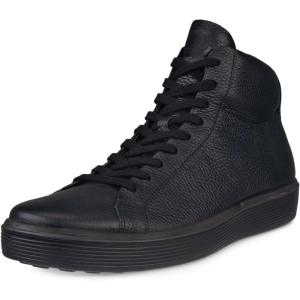 imageECCO Mens Soft 60 Hi Top SneakerBlack Pebbled Leather