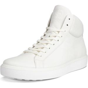 imageECCO Mens Soft 60 Hi Top SneakerWhite Pebbled Leather